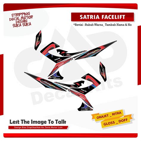 Jual Sticker Satria F150 Full Body Decal Motor Suzuki Satria FU