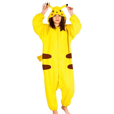 Anime Pokemon Pikachu Disfraz Onesie Adulto Personaje De Dibujos