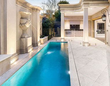 Shell White Limestone Tumbled Edge Pool Coping Melbourne Travertine