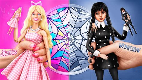 Barbie Vs Wednesday Addams Diys For Dolls Youtube