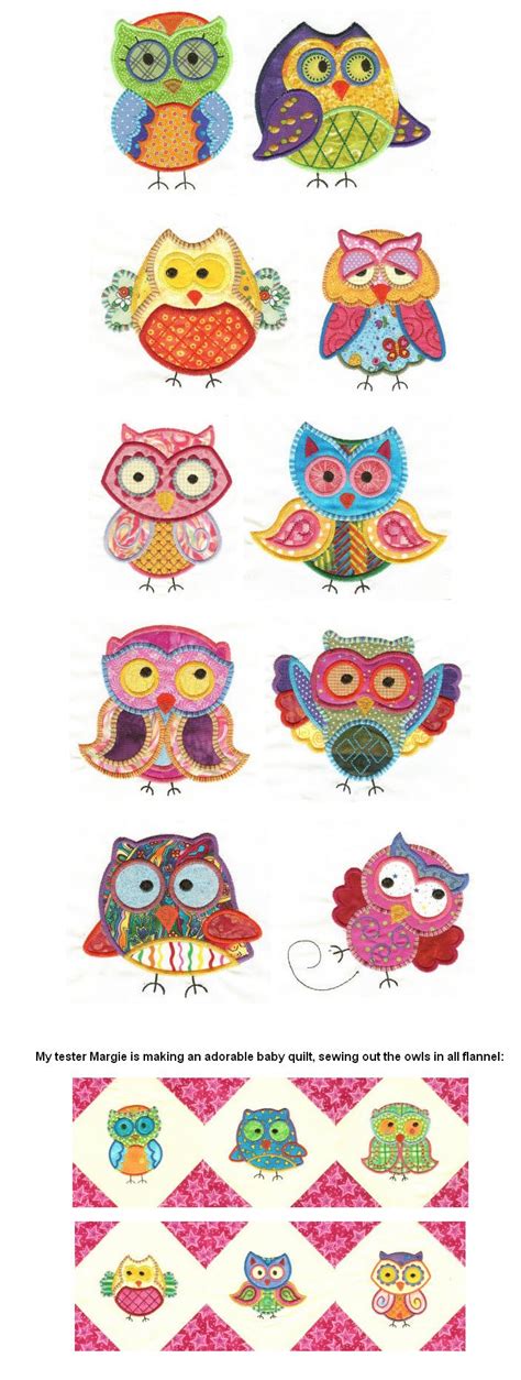 A Hoot And A Half Applique Set