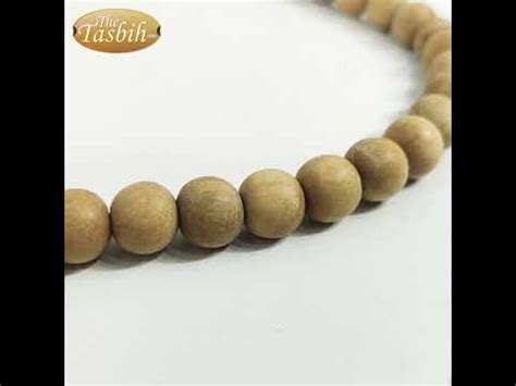 8mm 33 Bead Sandalwood Tasbih With Copper Decorated Black Tassels YouTube