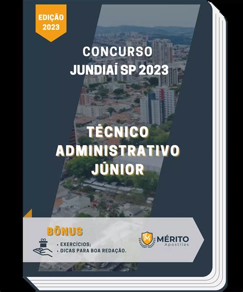 Apostila Técnico Administrativo Júnior Concurso Jundiaí SP 2023