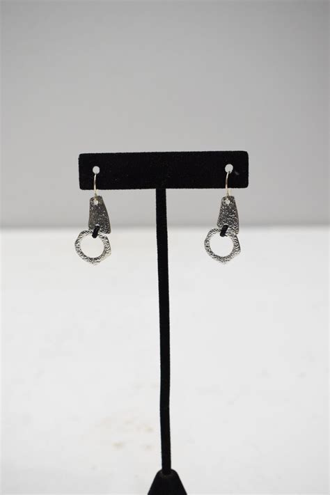 Earrings Silver Round Dangle Earrings