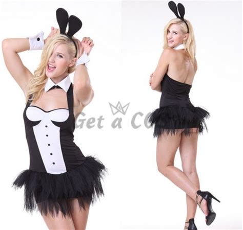 Halloween Costumes Naked Back Bunny Girl Suit Get A Cos