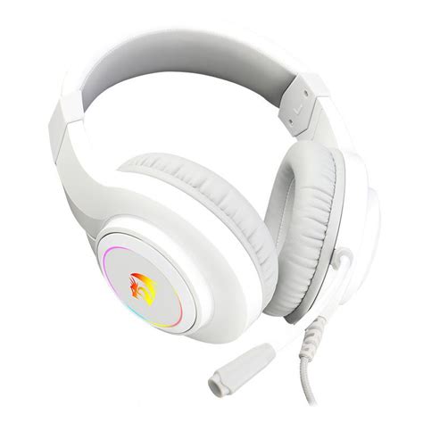 Headset Gamer Redragon Hylas Lunar White RGB Drivers 50mm H260 W