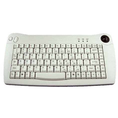 Solidtek Mini Ivory Ps2 Keyboard With Trackball Ack 5010 Dsi