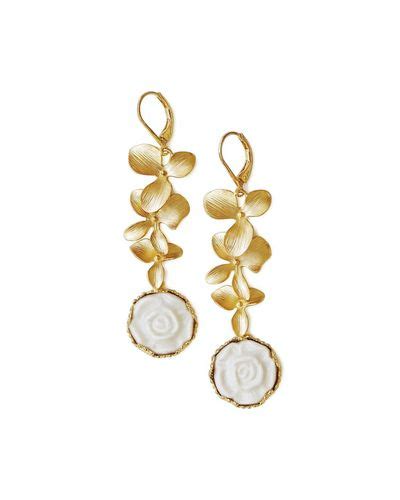 Metallic Poporcelain Earrings And Ear Cuffs For Women Lyst