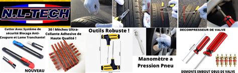 Amazon Fr N L Tech Kit Reparation Pneu Voiture Concept French Anti