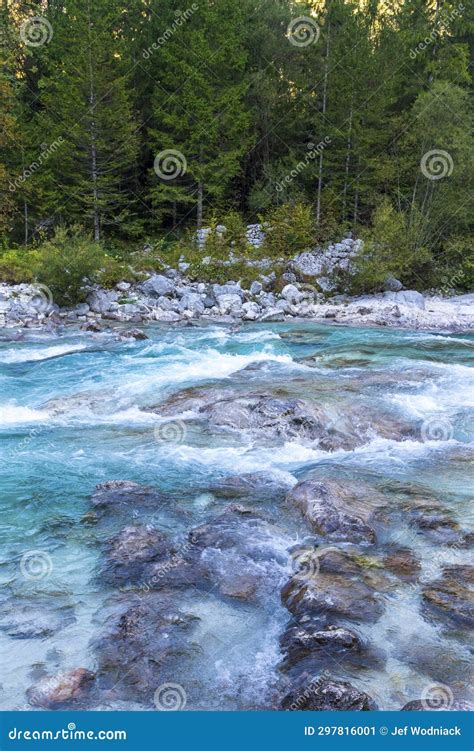 Soca River Gorge In Slovenian Alps Stock Image Image Of Environment