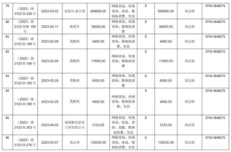 2023年凤凰县人民法院无财产可供执行案件公示 （第二批）澎湃号·政务澎湃新闻 The Paper