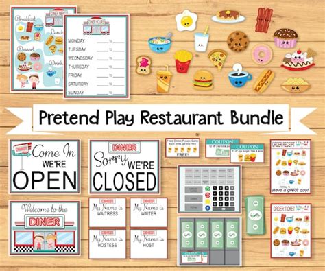 Dramatic Pretend Play Restaurant Printables Easy To Print Atelier