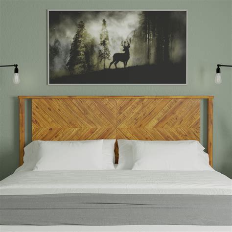 BME Christiana King Size Headboard, Rustic, Solid Wood Wooden Bed Frame, Bright Rustic - Walmart.com