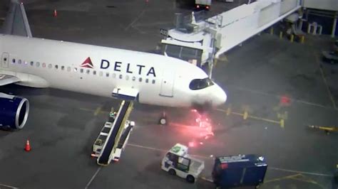 Watch Delta Airplane Fire And Evacuation Caught On Video