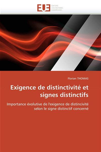 Exigence de distinctivité et signes distinctifs broché François