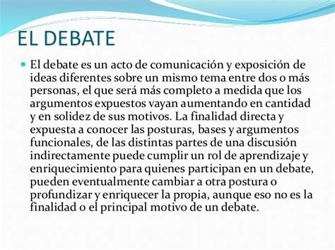 Cual Es La Diferencia Entre Debate Y Mesa Redonda Esta Diferencia