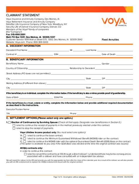 Voya Claim Status Fill Out Sign Online DocHub