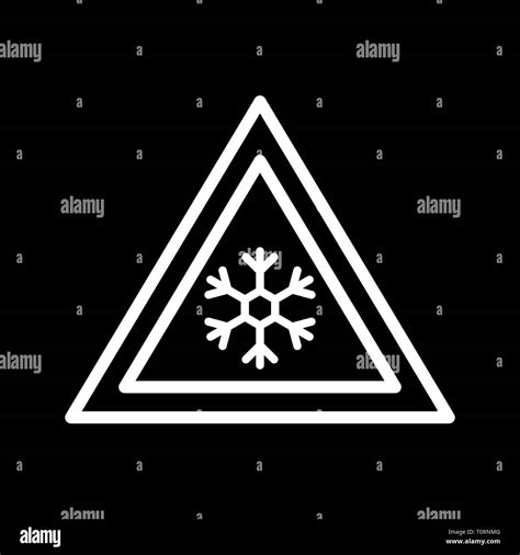 Illustration Risk Of Ice Road Sign Icon Stock Photo Alamy