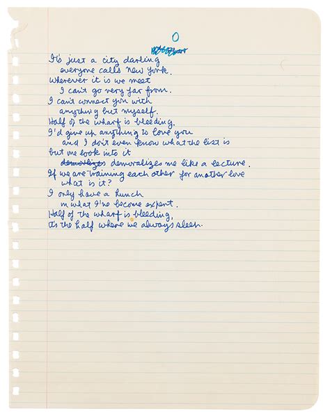 Leonard Cohen Handwritten Poetry Manuscript | RR Auction