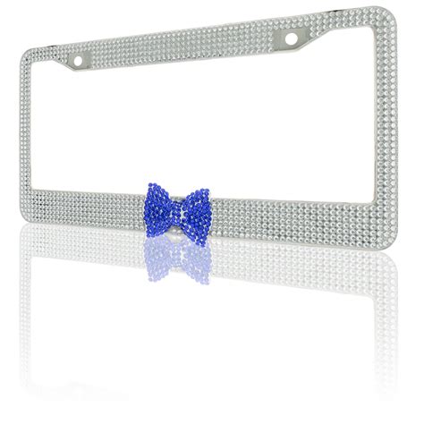 7 Rows Of Crystal Diamond Rhinestone Bling License Plate Frame Etsy