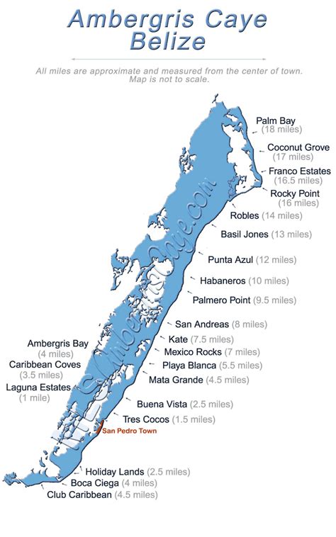 Belize Maps Ambergris Caye San Pedro Caribbean And Central American Maps