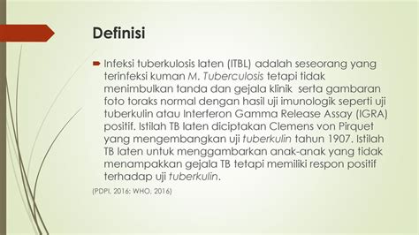 Peran Tuberculin Skin Test Tst Dan Interferon Gamma Release Assay