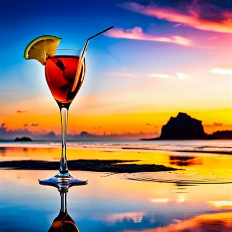 Sunset Serenade Tropical Sunset Cocktail With Warm Fruity Flavors