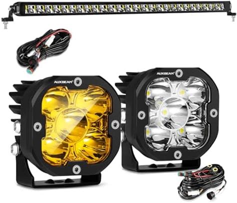 Amazon Auxbeam X PRO Series 3 Inch Amber LED Pod Lights 32 Inch