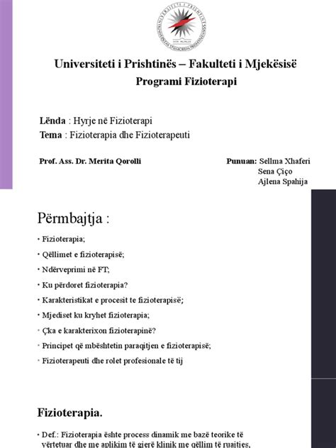 Universiteti I Prishtines Fakulteti I Mjekesise 1 | PDF