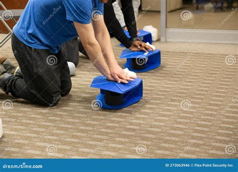 Cpr Training Class By Security Guard In Office Stock Photo Image Of