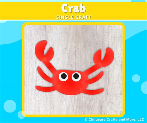 Crab Craft Kit Childcare Crafts And More Llc