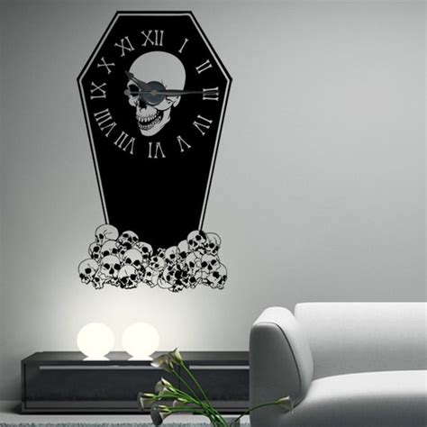 Items Similar To Bone Coffin Vinyl Wall Decal And Clock Kit On Etsy