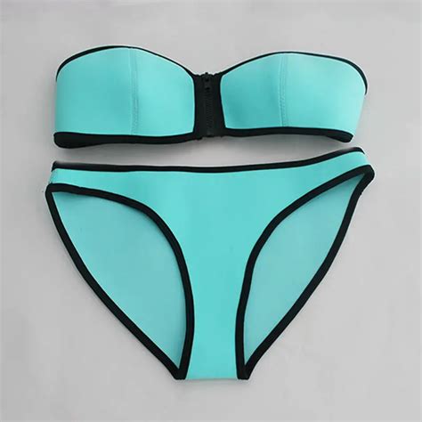 Bandeau Bikini Brazilian Swimwear For Women Swimsuit Women Zipper