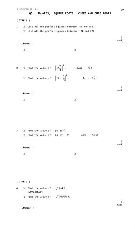 DOC Q5 Squares Cubes DOKUMEN TIPS