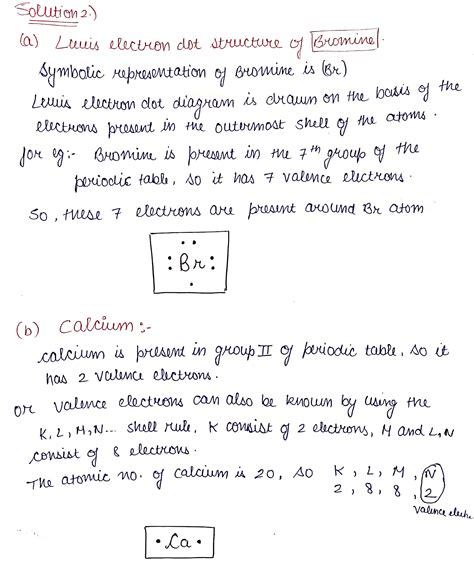 [solved] 2 Draw The Lewis Electron Dot Diagram Of A Bromine B Calcium C Course Hero