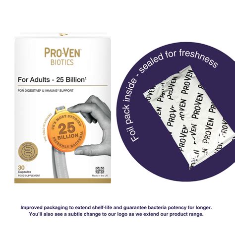 Enhances gut health with 25 billion Proven probiotics. — ProVen UK