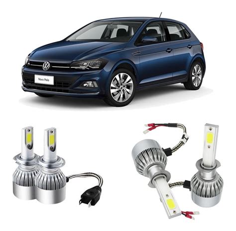 Kit Lâmpadas Polo Led Farol Alto E Baixo 2018 2019 2020 C6