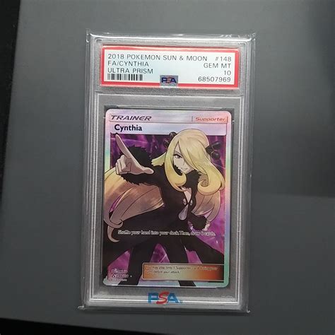 Pokemon Ultra Prism 148 Cynthia PSA 10 Slab Hobbies Toys Toys