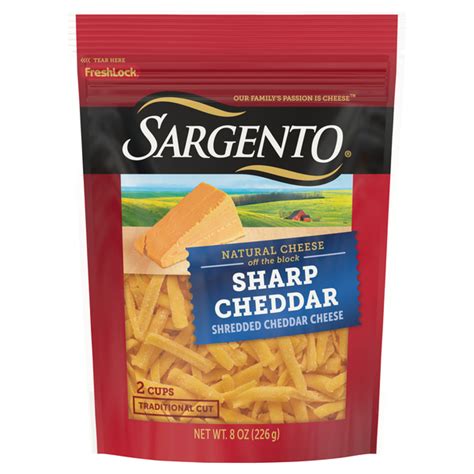 Save On Sargento Off The Block Traditional Cut Shredded Sharp Cheddar