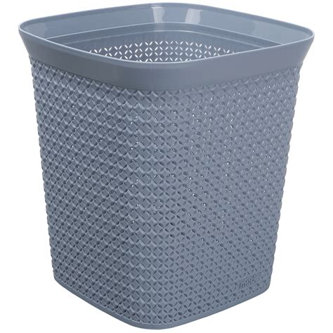 Ezy Storage 13l Mode Rubbish Bin Dusty Blue Bunnings Warehouse