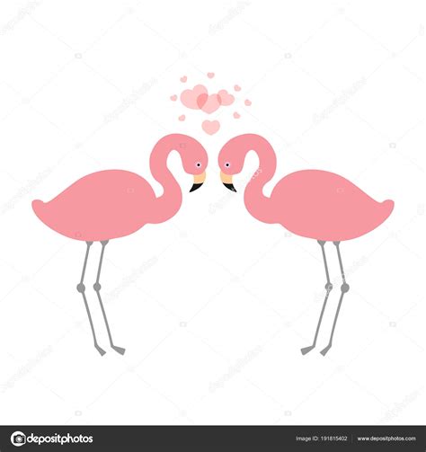 Two Pink Flamingos In Love Stock Illustration By ©mcherevan 191815402