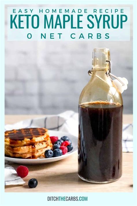 Easy Homemade Sugar Free Keto Syrup Low Carb Ditch The Carbs