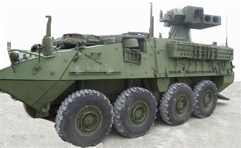 Stryker ATGM M1134 General Dynamics anti-tank guided missile TOW wheeled armoured vehicle US ...