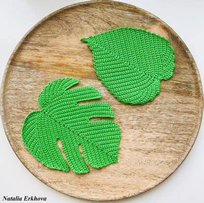 Monstera Leaf Coaster Crochet Pattern By Natalia Lovecrafts