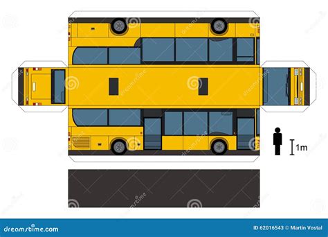 Paper Model Of A Bus Stock Vector - Image: 62016543