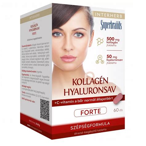 Interherb Kollagén Hyaluronsav Forte tabletta 60db BioBolt eu webáruház