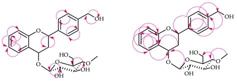 Scheme 8 Key COSY On The Left And HMBC On The Right Correlations