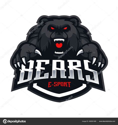 Bear Esport Mascot Logo Design Vector Modern Illustration Concept Style ...