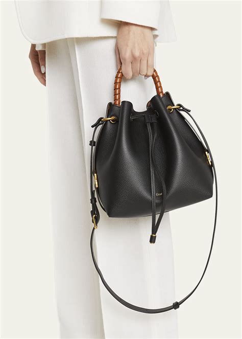 Chloe Marcie Bucket Bag In Grained Leather Bergdorf Goodman