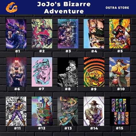 JoJo S Bizarre Adventure De 01 A 15 Otaku Placa Decorativa MDF